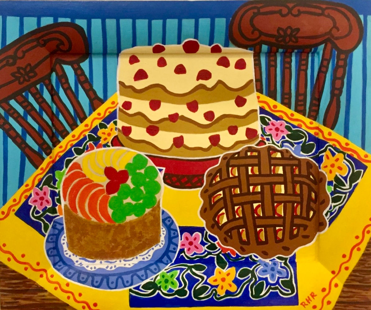 Robin Halpren-Ruder.  “Too Many Choices”.  11” X 13”