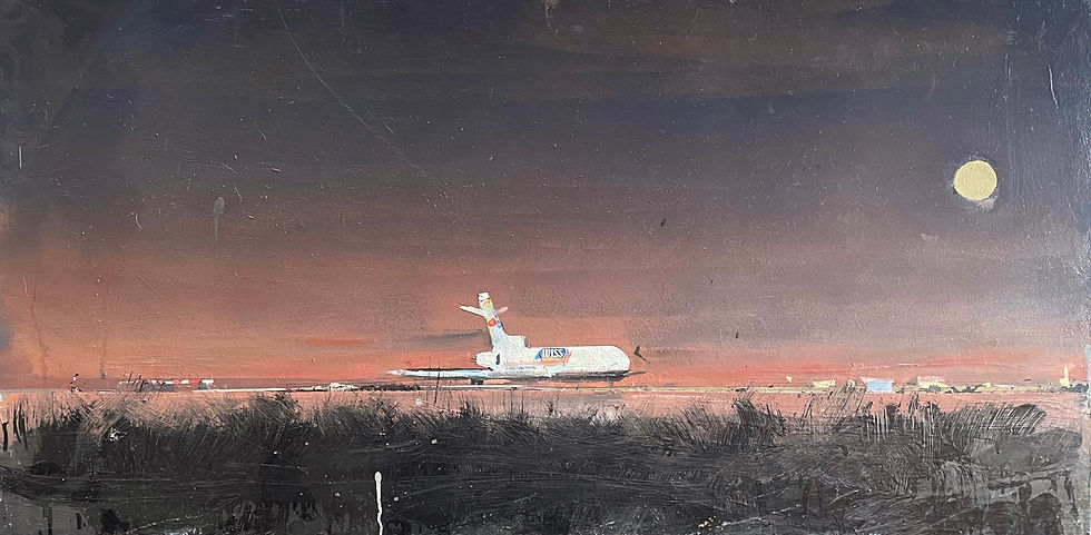 Thumbnail: Mark Freedman   “Wiss Airline”   24” X 48”