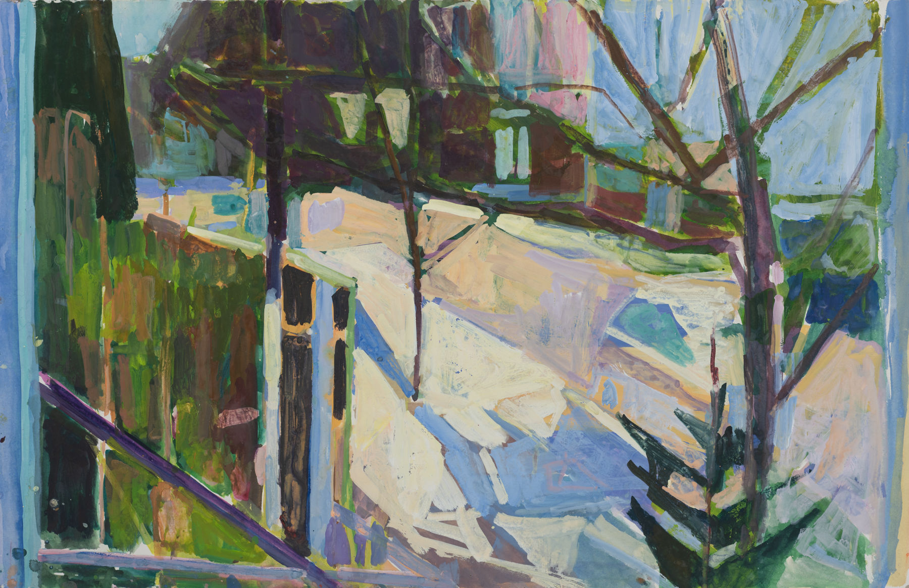 Ida Schmulowitz.  “Studio View Looking South/Winter #2”.  25” X 41”