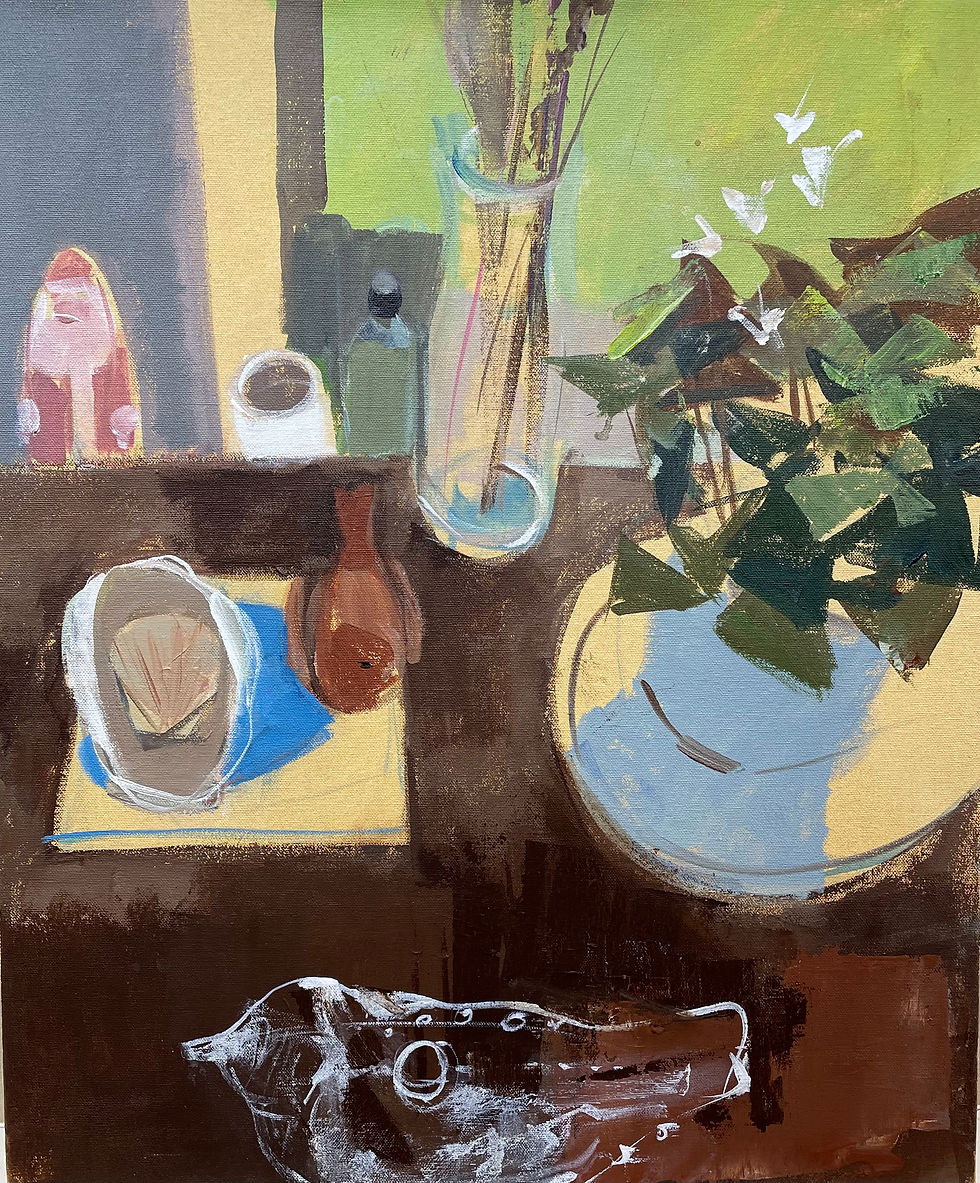 Thumbnail: Cathy Chin.  “Glass Bird”.  24’ X 20”