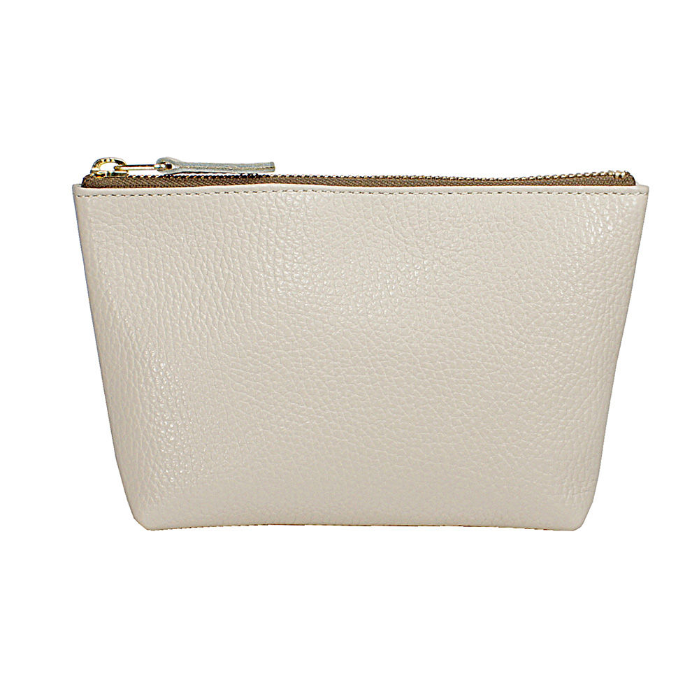 F&D レザーポーチ Mサイズ（ベージュ）