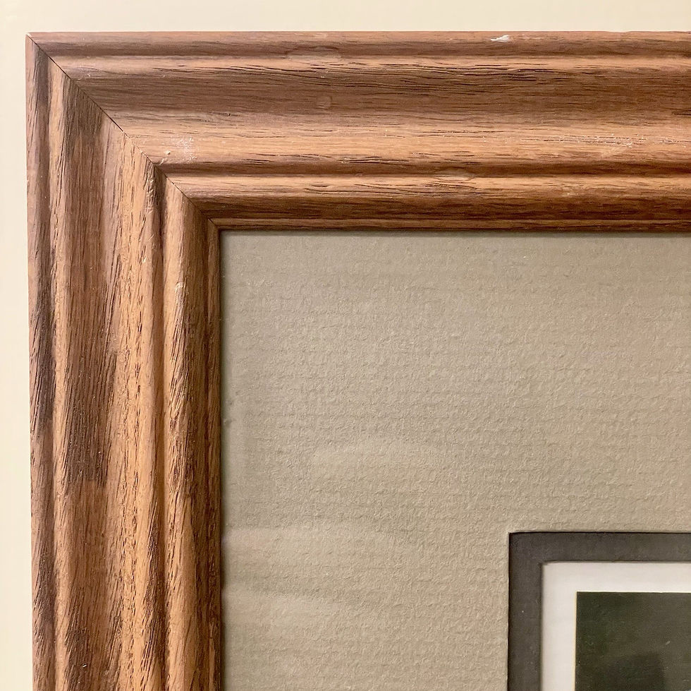 Thumbnail: Pair Of 2 Framed Folk Art Prints “Mother & Daughter” And “Father & Son”