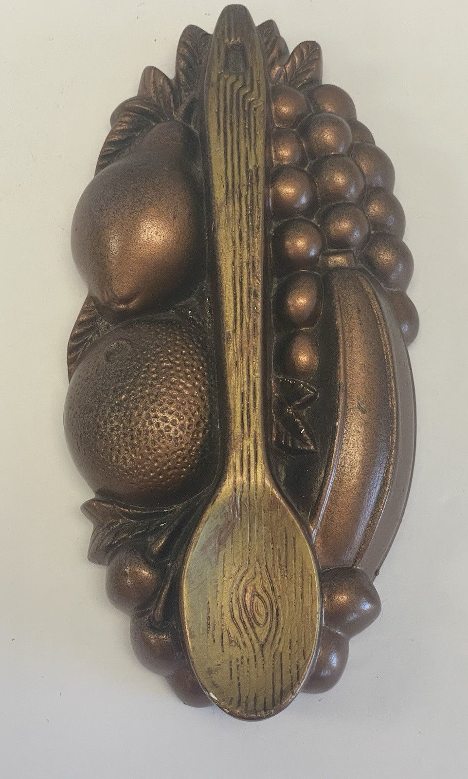 Thumbnail: Decorative Small (Wooden look) Fork, Spoon & Fruit Plaster Wall Hangers Decor