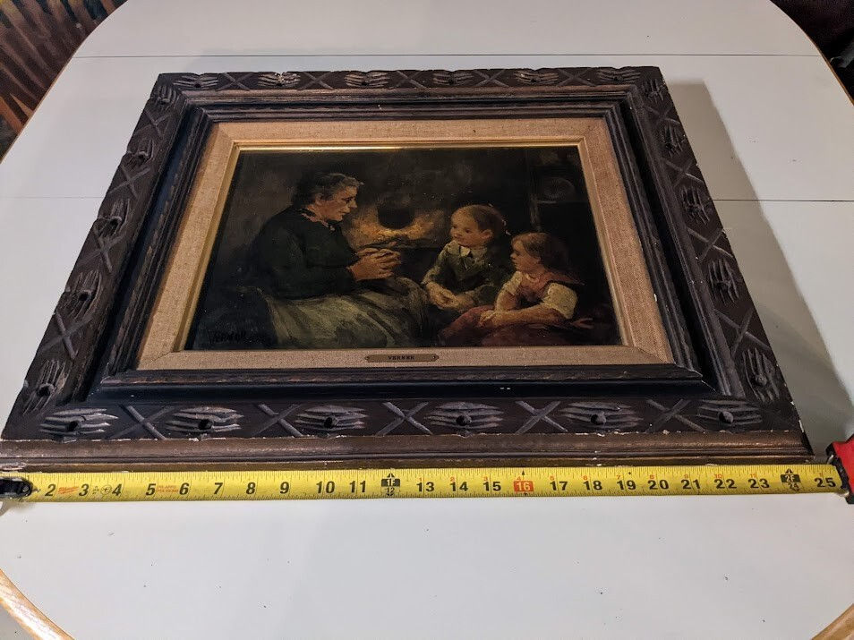 Thumbnail: Artist, "Verner" Original Art American Southern Woman & Children VINTAGE
