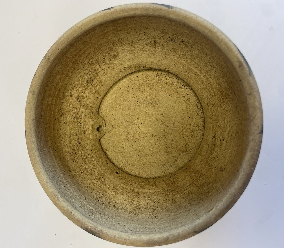 Thumbnail: Rustic Sandstone Handcrafted Flowerpot Planters 2 Piece Set w attached Saucers