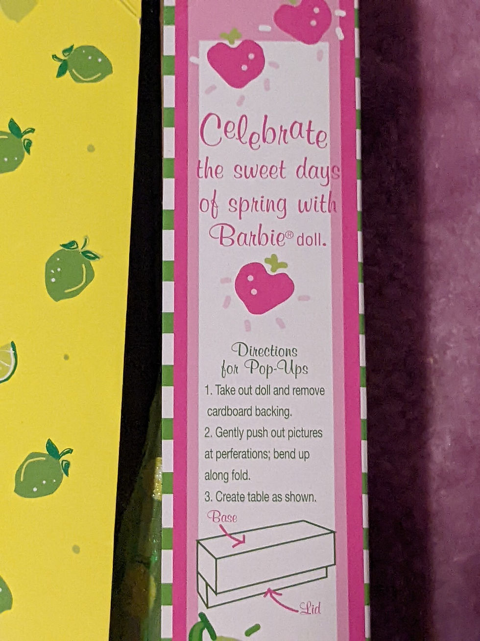 Thumbnail: Exclusive Avon Barbie Lemon Lime Sorbet Doll Vintage original Box