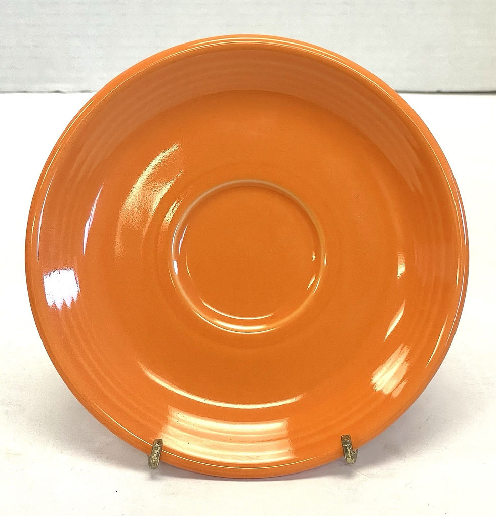 Thumbnail: Vintage Fiesta Red (Older/Orange) by Homer Laughlin China Co 2 Pc Set Fiestaware