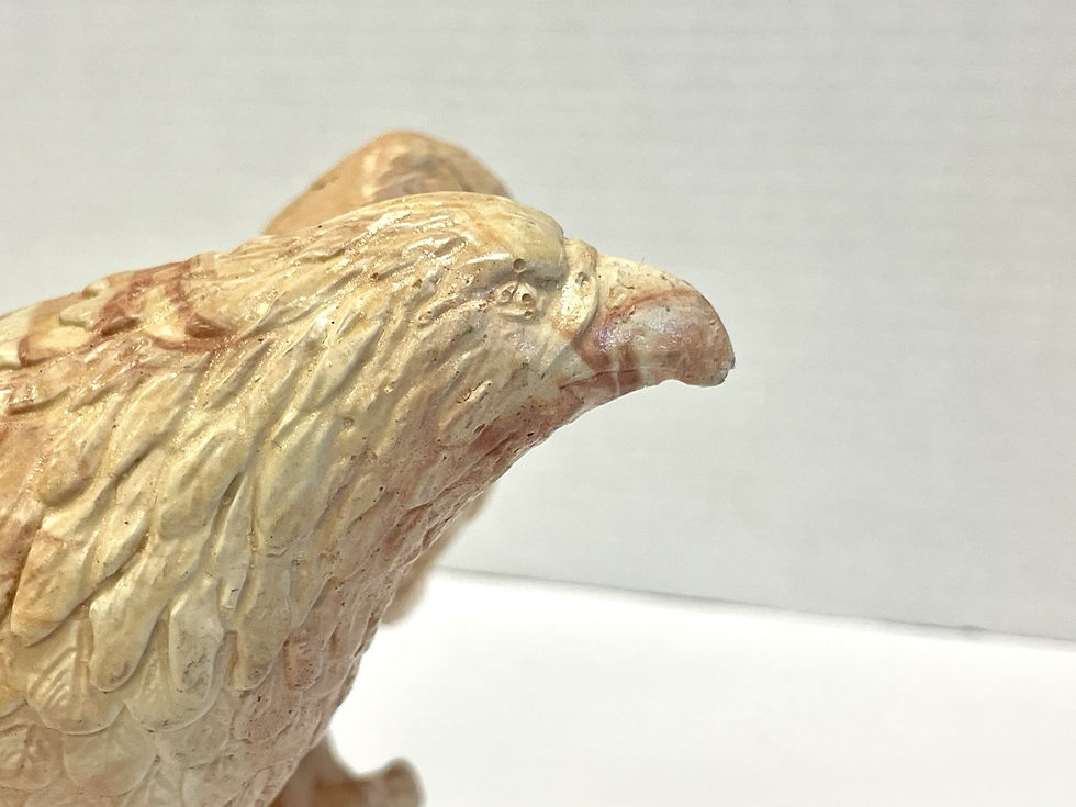 Thumbnail: Vintage Comanche Pottery “Eagle On Branch Stretching Wings” Figurine Statue