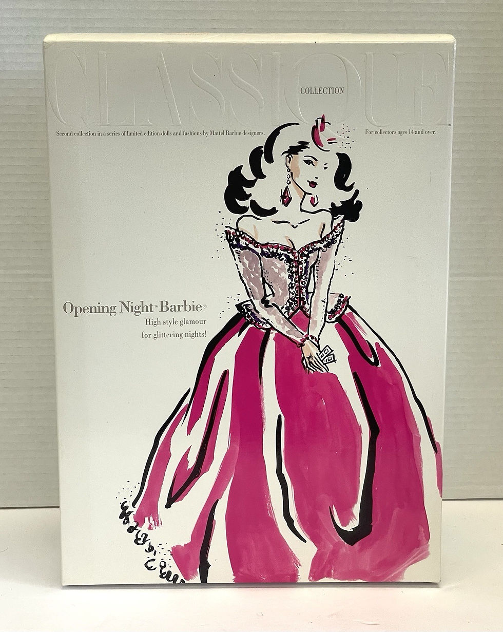 Thumbnail: Opening Night Barbie Classique Collection Formal Barbie Magenta Sequin Dress New