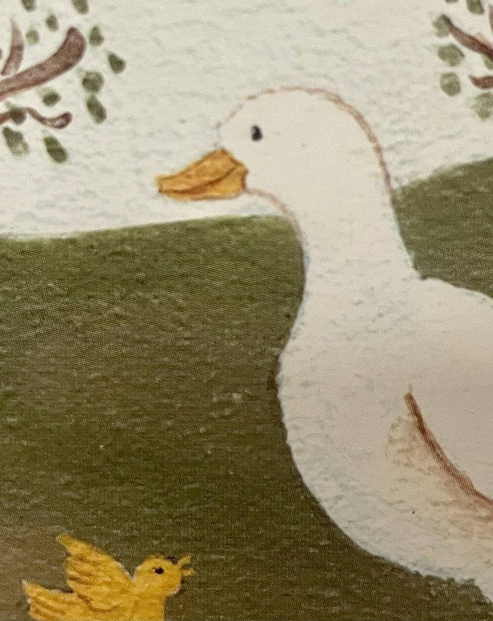 Thumbnail: Framed Folk Art Prints “Sheep With Rooster” & “Cow With Duck” Valerie Evers Wenk