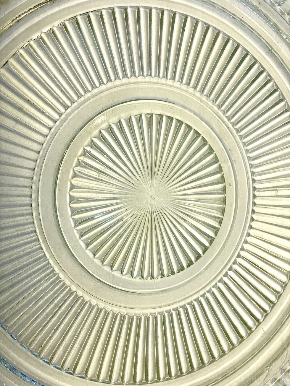 Thumbnail: Vintage Anchor Hocking Queen Mary Style Clear Glass Plate / Serving Dish 12-1/4"
