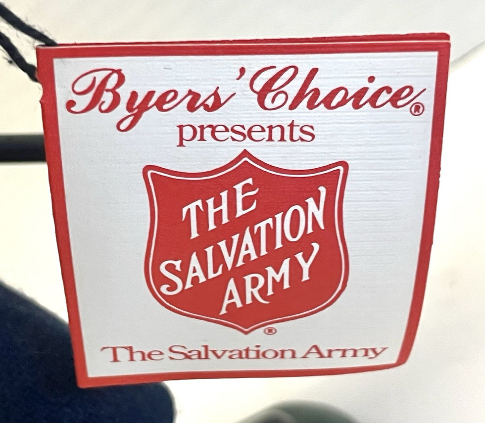 Thumbnail: Byers Choice Carolers Salvation Army Boy With "Blood & Fire" Flag 1997 Vintage