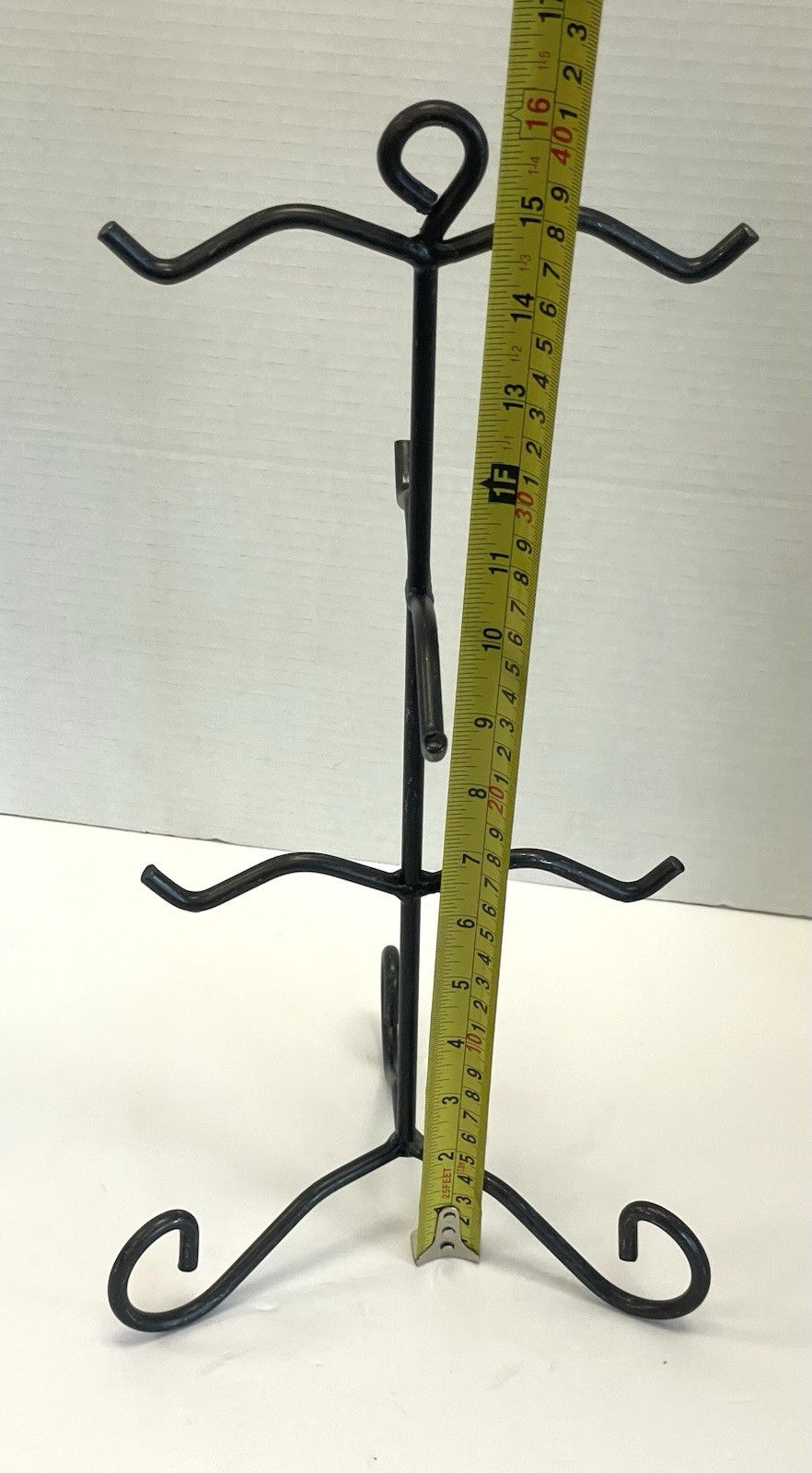 Thumbnail: Black Wrought Iron Necklace/Bracelet/ Jewelry  Stand 16 inch tall Handcrafted