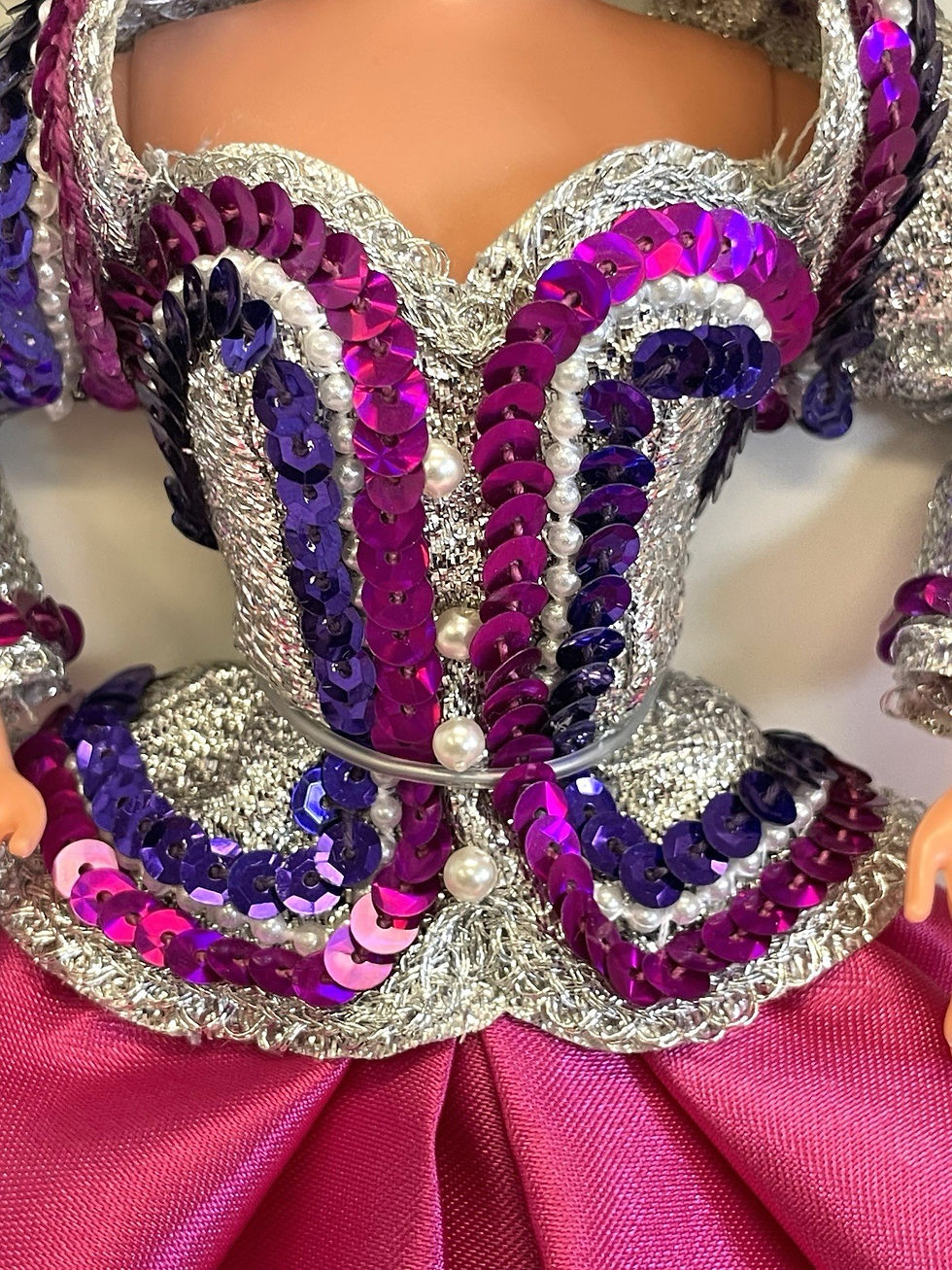Thumbnail: Opening Night Barbie Classique Collection Formal Barbie Magenta Sequin Dress New