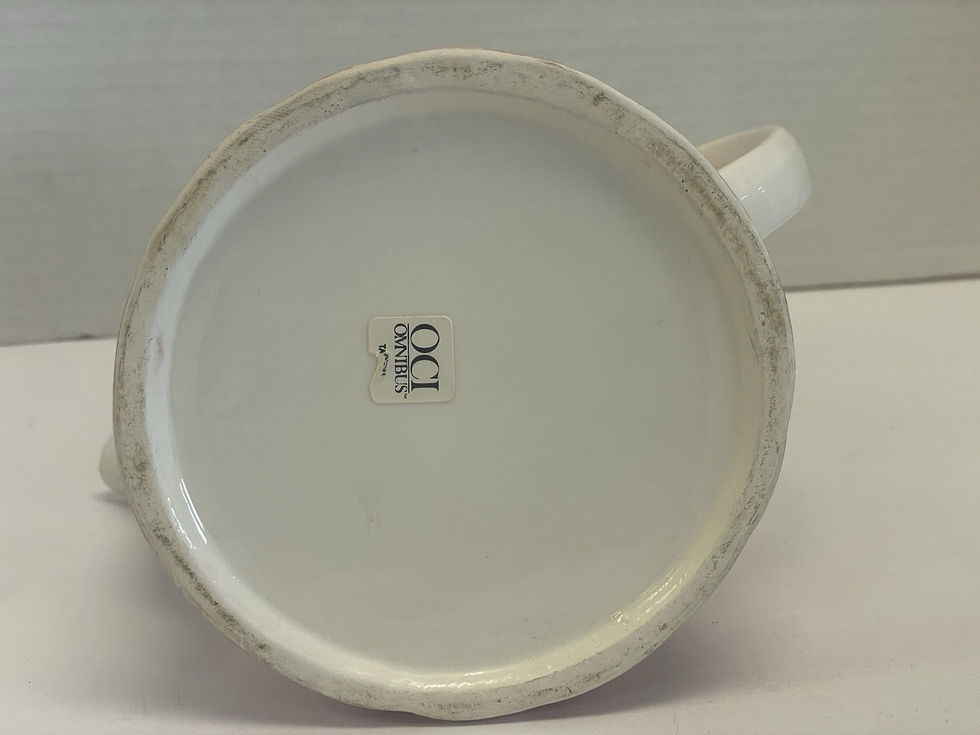 Thumbnail: Vintage Ceramic Cat Teapot with Floral Design and Lid Hat Cat Lovers Grandmacom