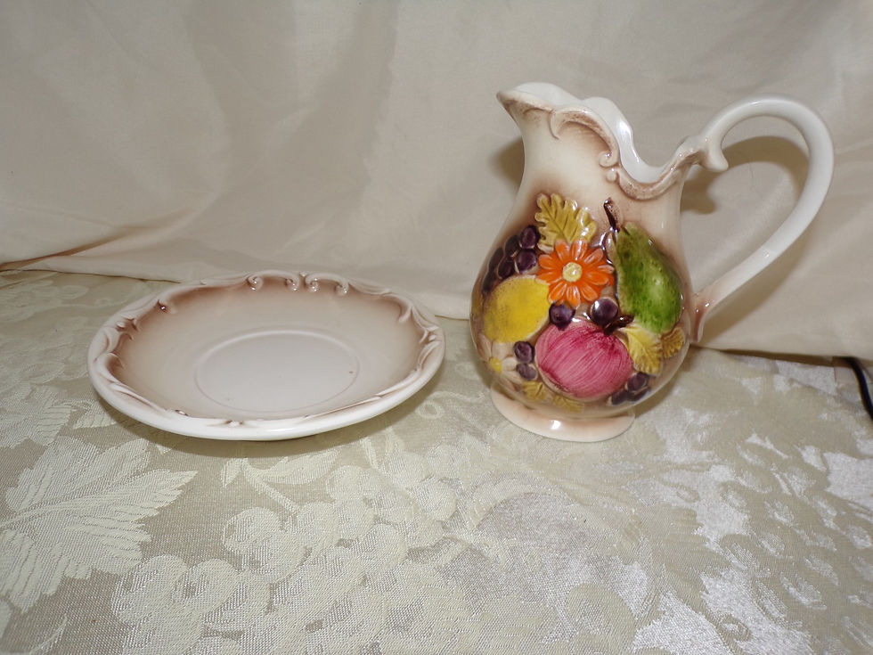 Thumbnail: VINTAGE BOWL & PITCHER FRUIT & FLORAL DESIGN MADE IN JAPAN