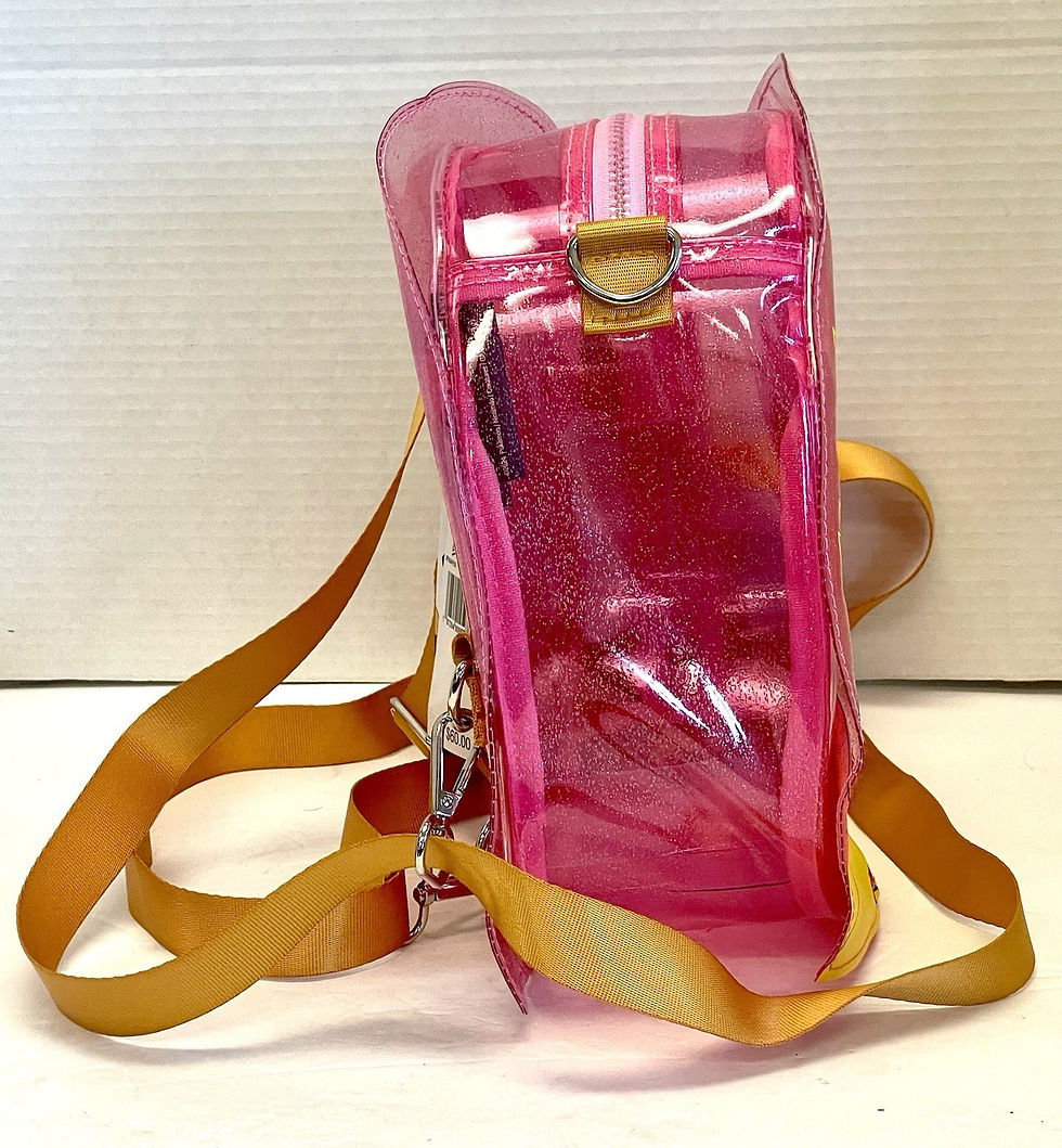 Thumbnail: Bioworld Pokémon Pikachu Clear Pink Heart Shaped Back Pack