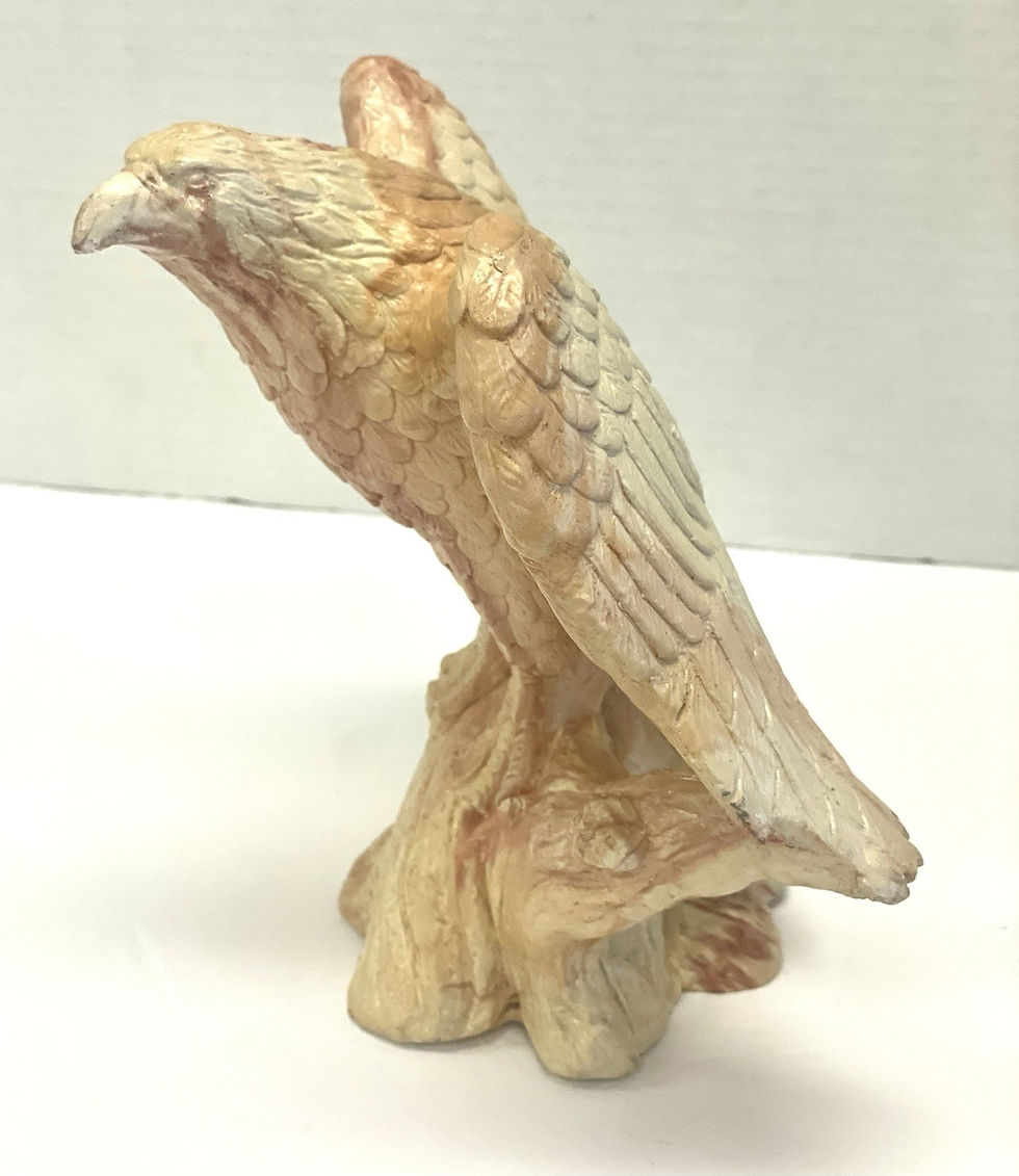 Thumbnail: Vintage Comanche Pottery “Eagle On Branch Stretching Wings” Figurine Statue