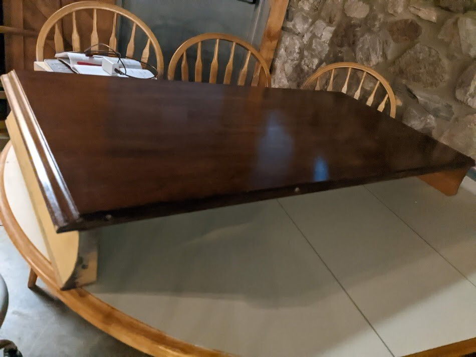 Thumbnail: Elegant Louis XV Style Oval Dining Table with Ivory Painted Base and Two Leaves