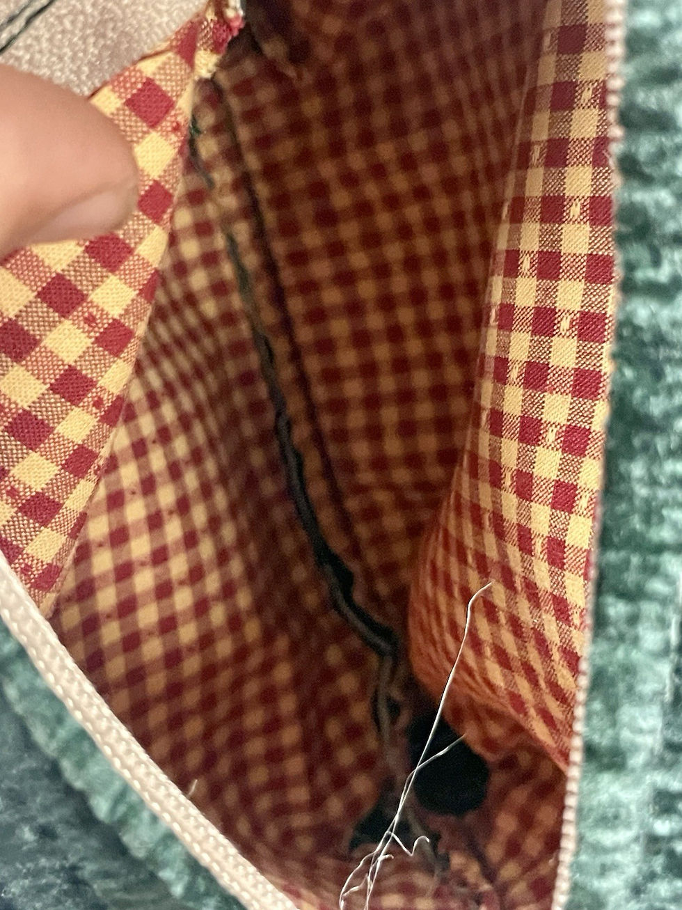 Thumbnail: Hand-sewn &-Tailored Green Handbag