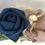 Thumbnail: 2 Pc Pair Of Cream/ Blue Rose Floral Hair Clips & Pins Ling's Bridal Homecoming