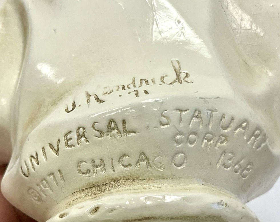 Thumbnail: Pair Of Vintage Bust “Practicing Saxophone” By J. Kendrick Statues 1971