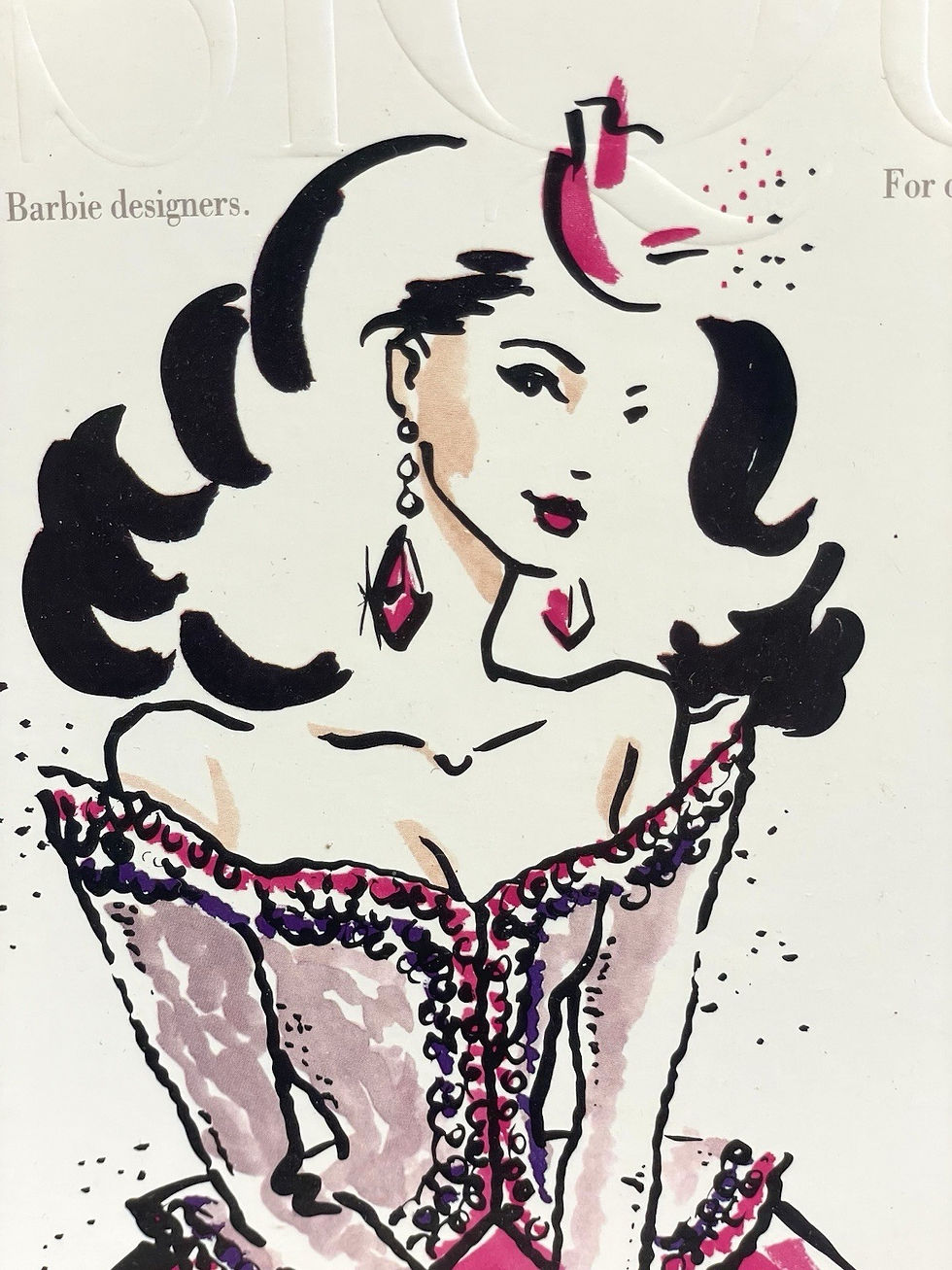 Thumbnail: Opening Night Barbie Classique Collection Formal Barbie Magenta Sequin Dress New