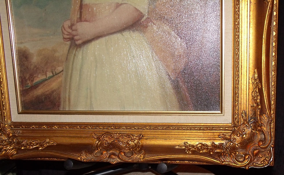 Thumbnail: Miss Juliana Willoughby by George Romney, Canvas Transfer w Gold Frame D'Nunzio