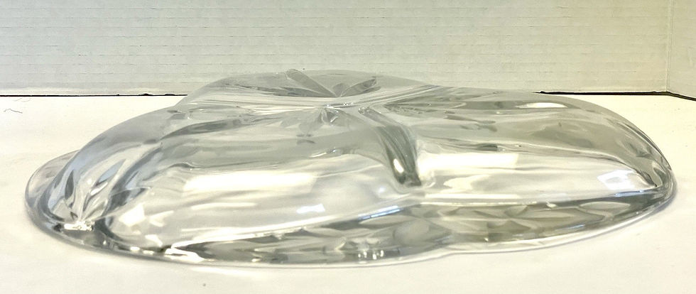Thumbnail: Mikasa Garden Terrace Clear Crystal 3 Part Divided Serving Tray 12" Floral