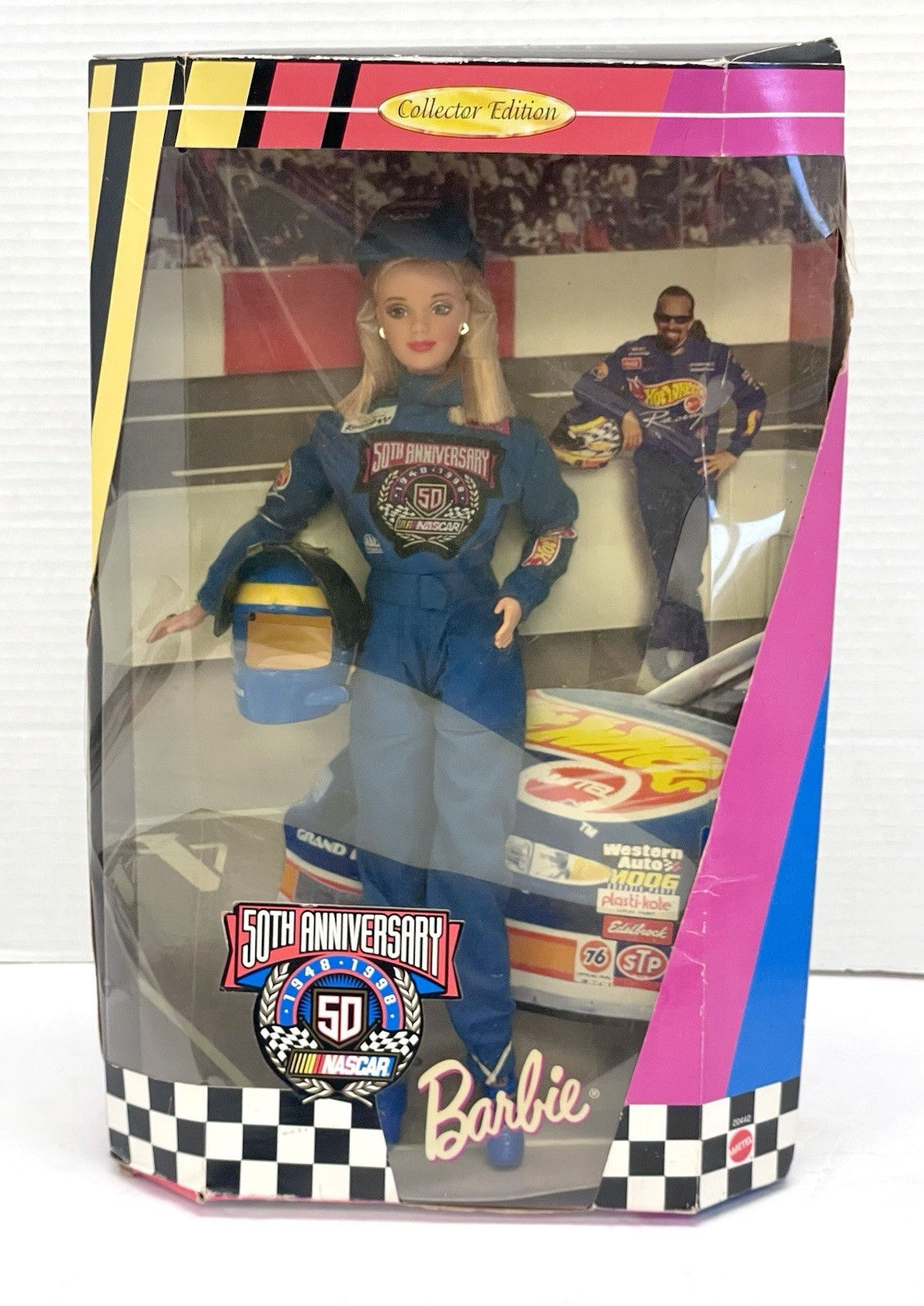 NASCAR Barbie 50th Anniversary Collector Edition 1998 Mattel *Box Damage*