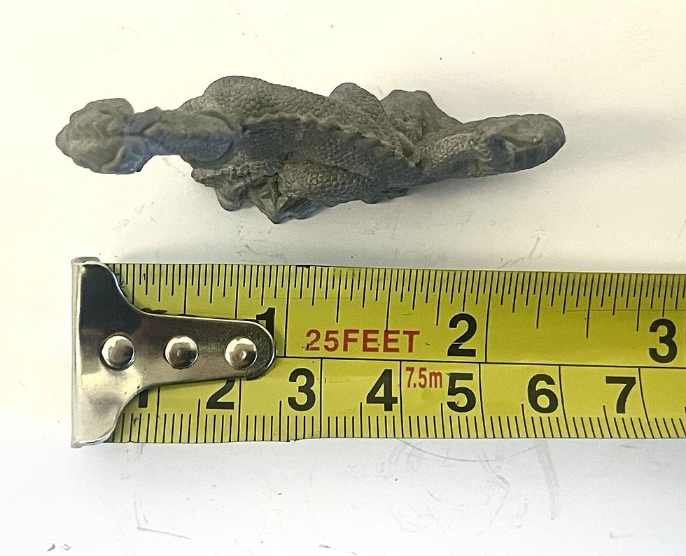 Thumbnail: Pewter Miniature Dragon Figurine Detailed Fantasy Decor Collectible Signed D&D