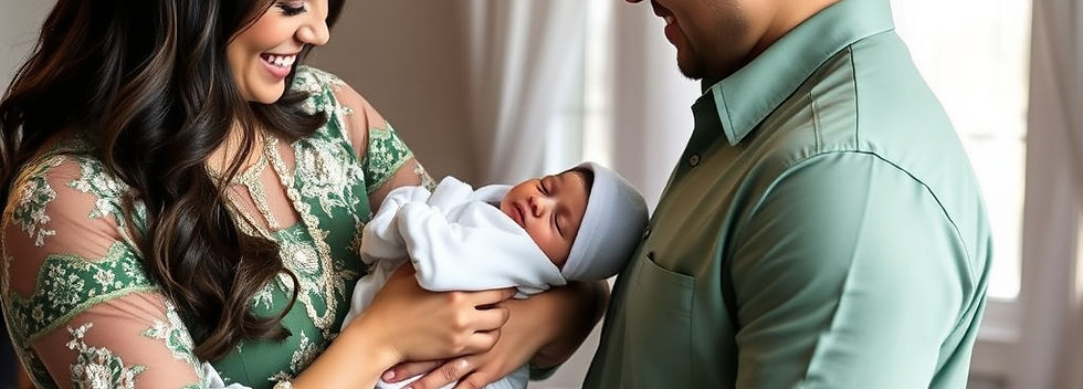 a couple holding their baby during a baby naming ceremony.jpg