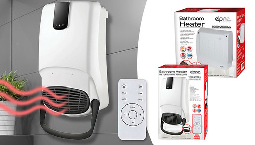 2000W Wall-Mounted Bathroom Heater With Optional Remote | HomeVibeDeals