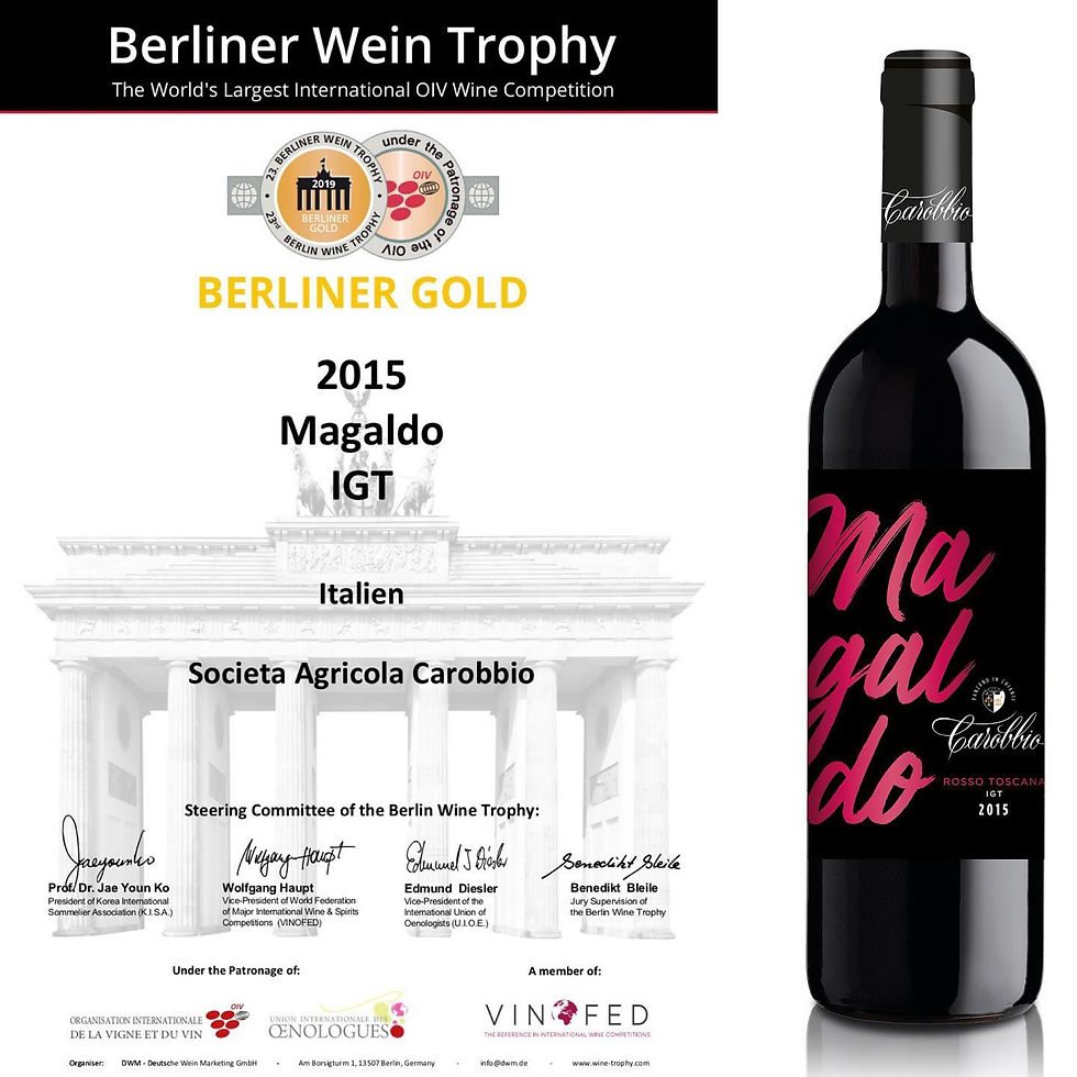 Miniature : CAROBBIO -MERLOT ROSSO TOSCANA IGT  "MAGALDO" - 74.00$ la btle(cs / 6)
