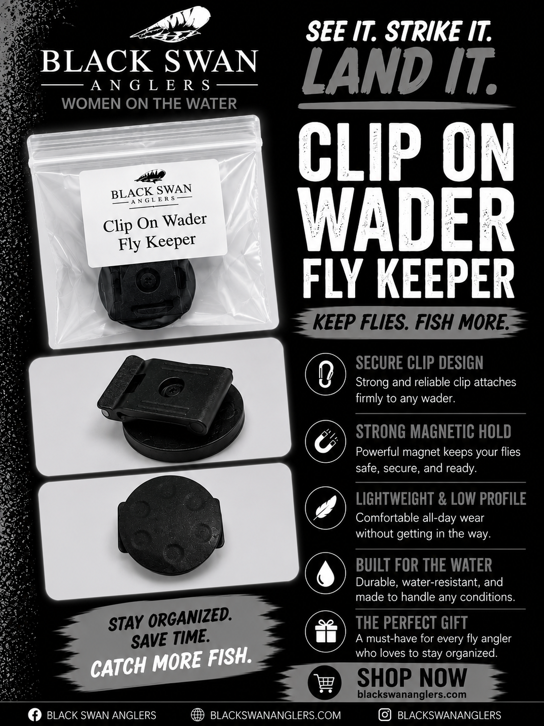 Clip-On Wader Fly Keeper (Magnetic)