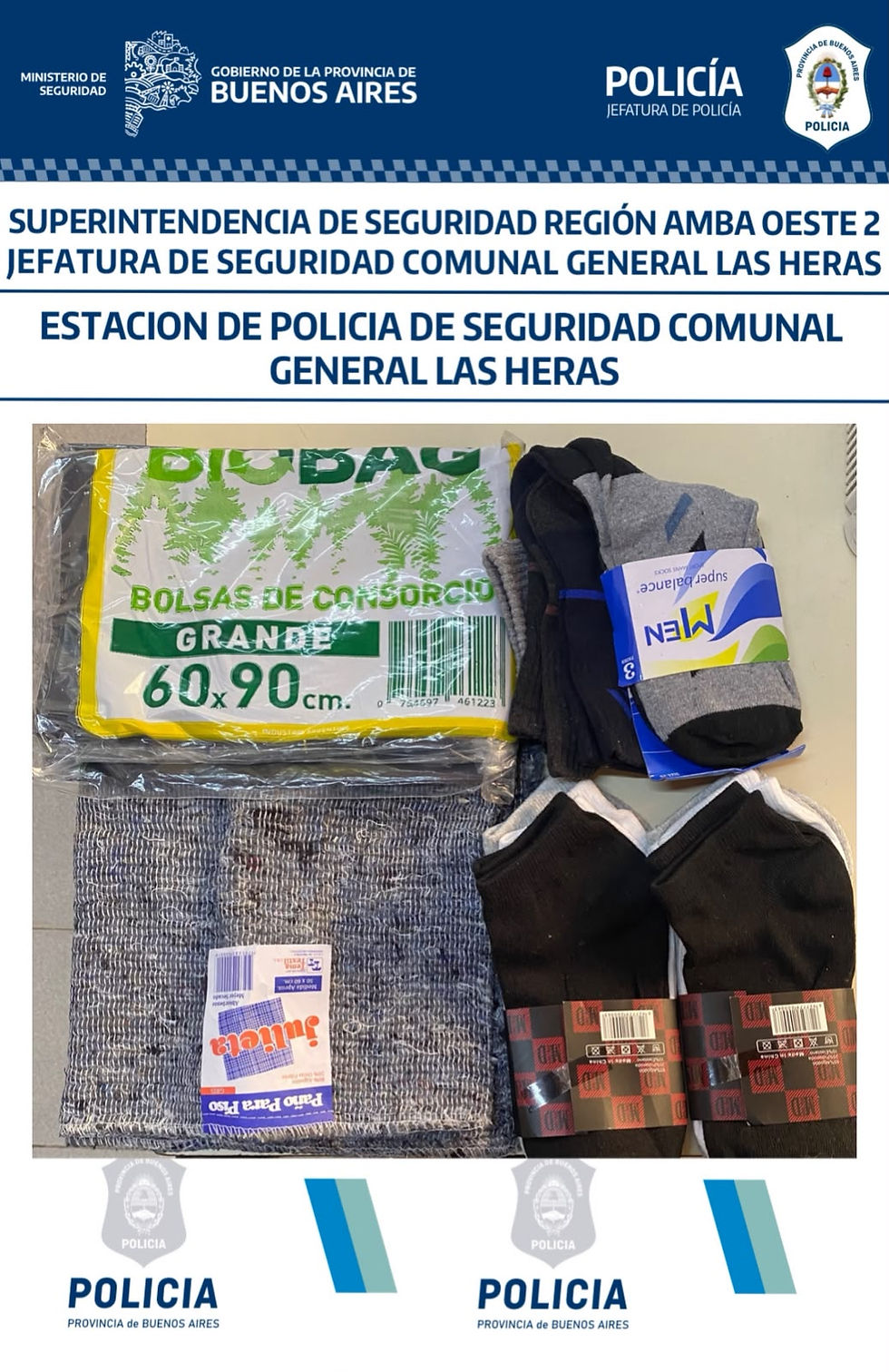 Parte de Prensa 10: Estación de policía de seguridad comunal General Las Heras