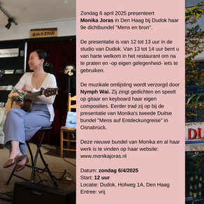 Upcoming music performance in The Hague April 6th