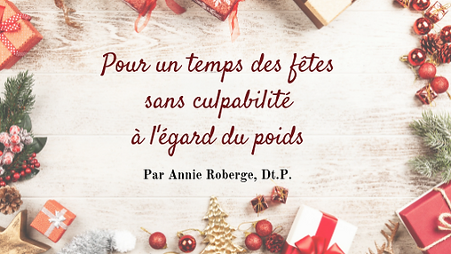 Pour Un Temps Des Fetes Sans Culpabilite A L Egard Du Poids