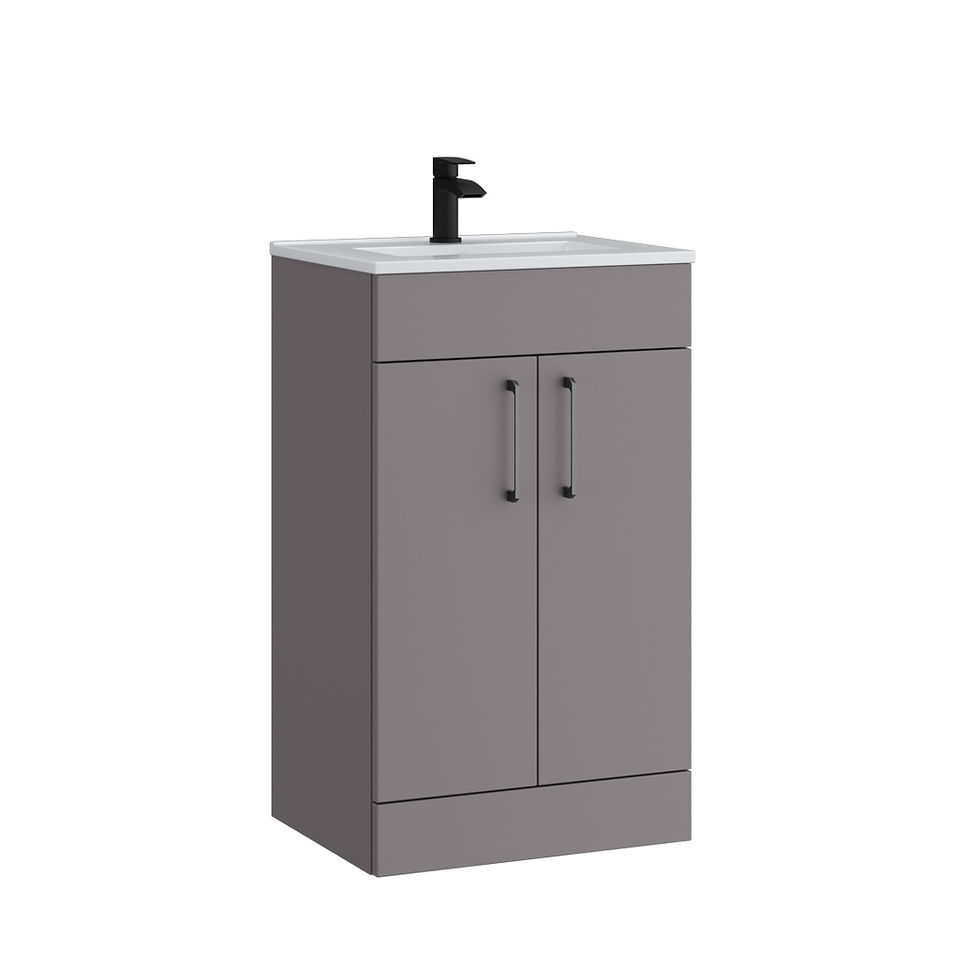 Thumbnail: Dune - Slab 500mm Floor Standing Two Door Basin Unit