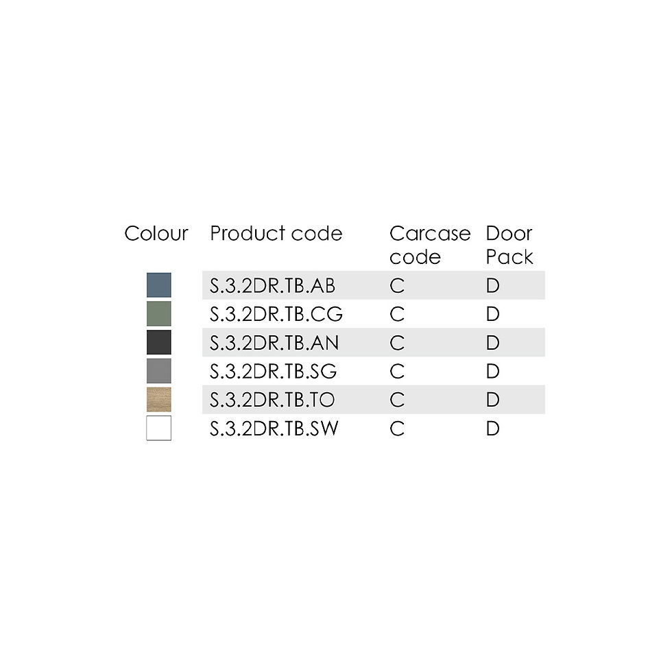 Thumbnail: Serenity - Shaker 300mm Wall Mounted 2 Door Tall Boy Unit
