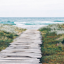 Rustikaler Strand-Weg