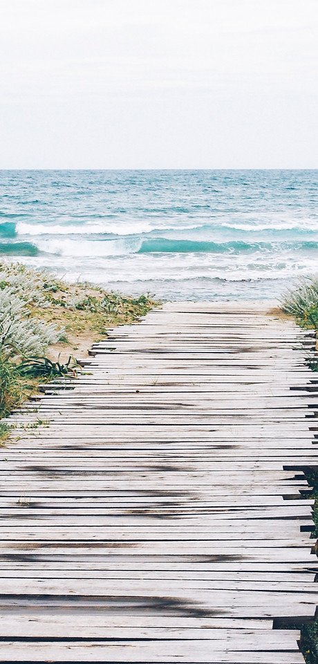 Chemin de plage rustique