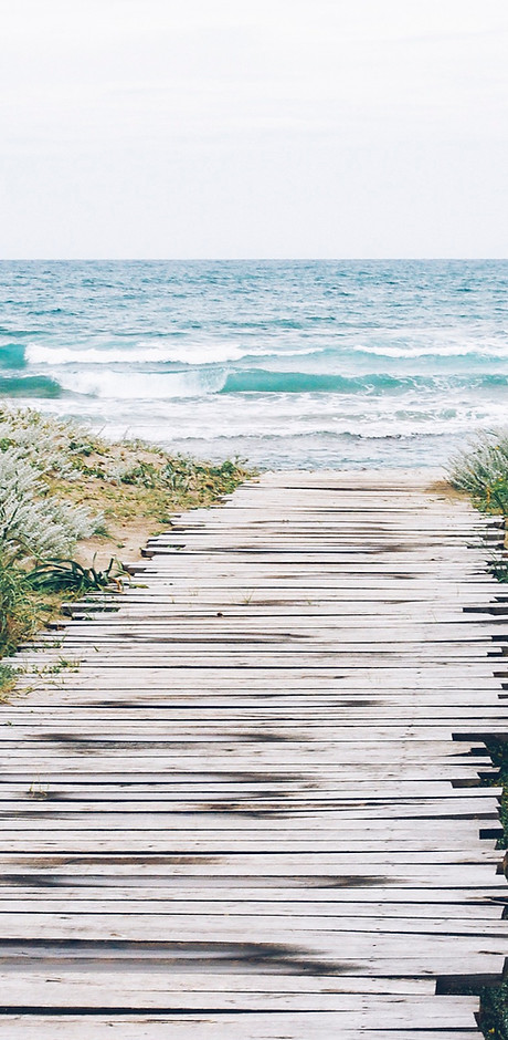 Chemin de plage rustique