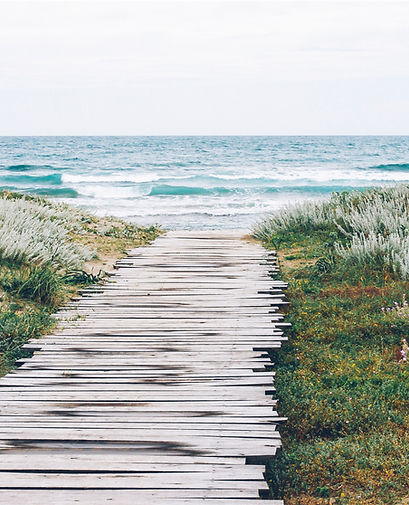 Chemin de plage rustique