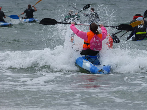 Hitting the waves on a longer paddle - Kayak Clew Bay