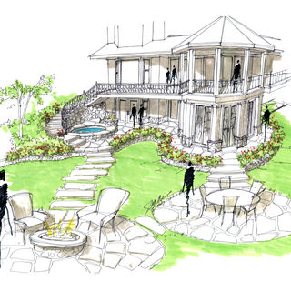 JMAD | James McNeal Architecture and Design. Architecture firm specializing in high-end residential design, luxury interiors, dream homes, and creative enduring artistry. Architect’s sketchbook, concept rendering, architectural drawing, design sketches. Architecture firm near me. Outdoor living space, exteriors, details, custom outdoor spaces.