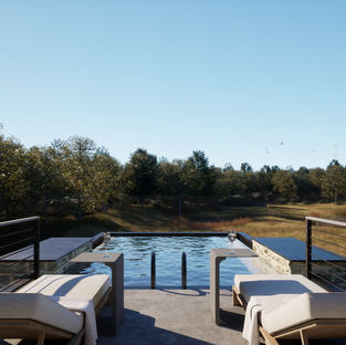 Luxury outdoor living space. JMAD James McNeal Architecture and Design. Architecture firm near me. Dream home design.