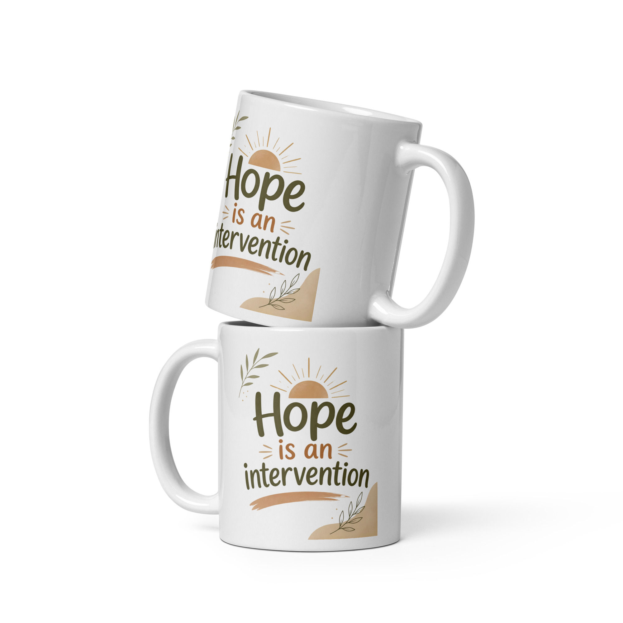 HOPE White glossy mug