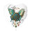 Miniatura: Heart-shaped Balloon 11" with Butterfly Clock Design, Unique Celebration Decor, 