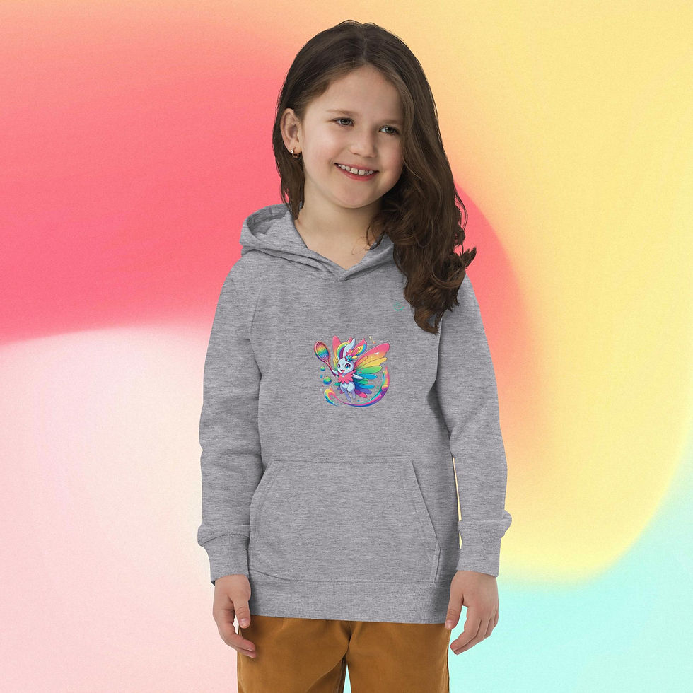 Miniature : Sweat à capuche Tennis Fille - Glistenia - Coton 100% Bio